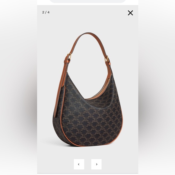 Celine Handbags - Celine triomphe supple calf hobo style bag